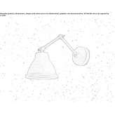 Adjustable metal wall lamp with swing arm Pedra