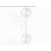 Zinc LED wall lamp for the bathroom Obing