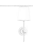 A polished nickel wall lamp with a natural paper shade Jaumave