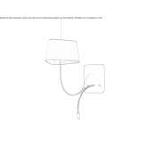 Steel LED wall lamp with a swing arm Pitelino
