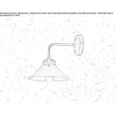 Mosiężna lampa ścienna ze stałym ramieniem Dale