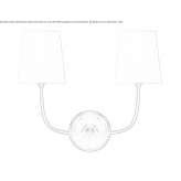 Double brown wall lamp with natural paper lampshades Birr