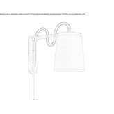 Metal LED wall lamp with a fixed arm Cidra