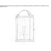 Brass and glass wall lamp Cicagna