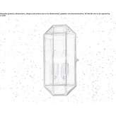 Brass and glass wall lamp Cicagna