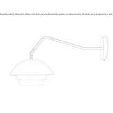 Wall lamp with a fixed arm Bultei