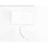 LED reading lamp in steel and fabric Lakemore