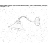 Brass wall lamp with a fixed arm Dale