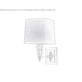 Lampa ścienna z tkaniny Bufalo