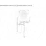 Textile LED wall lamp with dimmer Thilouze