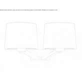 LED fabric wall lamp Trebbin