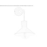 Powder-coated aluminum wall lamp Colliano