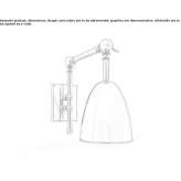Textile wall lamp with a swing arm Karlovac