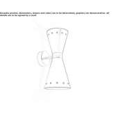 Metal wall lamp with a fixed arm Steuben