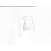 LED wall lamp made of glass and aluminum Marisel