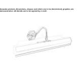 Metal wall lamp with a fixed arm Gunn