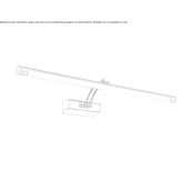 Metal LED mirror lamp Ostiglia