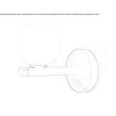 Wall lamp made of metal and opal glass Airola
