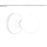Wall lamp made of glass and aluminum, wireless Moosch