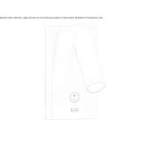 Niklowy kinkiet LED z portem USB Nemyriv