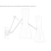 Brass wall lamp with a swing arm Ludza