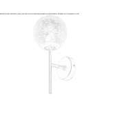 Glass wall lamp with a fixed arm Kryoneri