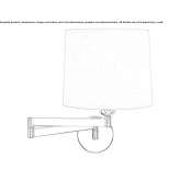 Adjustable wall lamp with swing arm Kissing