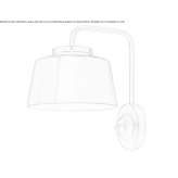 Ceramic wall lamp with a fixed arm Barracas