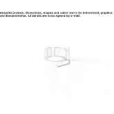 Semi-recessed wall lamp in anodized aluminum Mortier