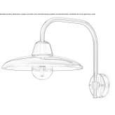 Ceramic wall lamp with a fixed arm Pruggern