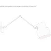 Brass wall lamp with a swing arm Galena