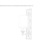 Metal wall lamp Popielow