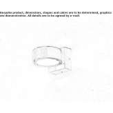 Anodized aluminum wall lamp Mortier