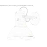 Regulowana ceramiczna lampa ścienna Salcia