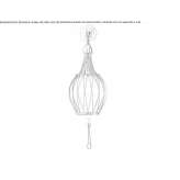 Wall lamp made of blown glass Pochinki