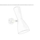 Adjustable brass wall lamp Ludza