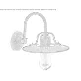Metal and ceramic wall lamp with a fixed arm Olathe