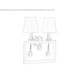 Wall lamp with crystals Sadaba