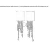 Wall lamp with crystals Itri