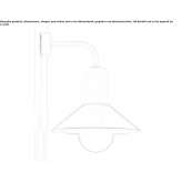 LED wall lamp made of polycarbonate with a fixed arm Trento