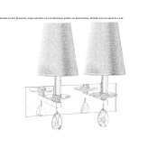 Wall lamp with crystals Ardning