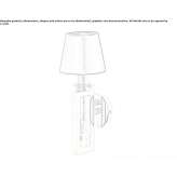 Wall lamp with crystals Sadaba