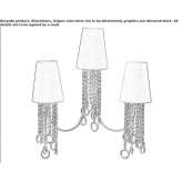 LED wall lamp with crystals Bozan