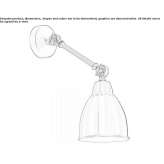 Adjustable metal wall lamp Brecey