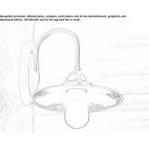 Ceramic wall lamp with a fixed arm Petrikov
