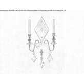 Metal wall lamp with crystals Agna
