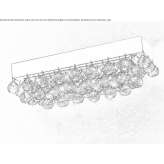 Metal LED wall lamp with crystals Palanca