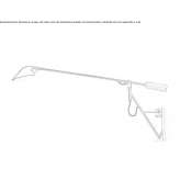 Adjustable metal wall lamp with fixed arm Ormanli