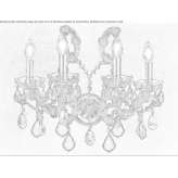 Bulb, metal wall lamp with crystals Kossa