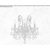 Glass wall lamp with crystals Etreux